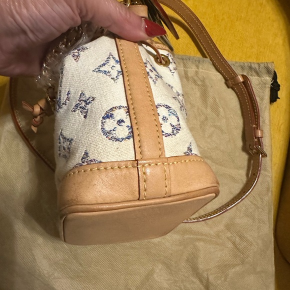 SHE’S HERE…Louis Vuitton Nano Noe Monogram Jacquard Shoulder/Crossbody Bag - Picture 6 of 12